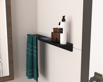 Modern Towel Rack with Shelf - Organize and Style Your Bathroom