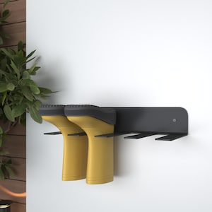 Wall-Mounted Metal Boot Rack: Farmhouse Welly Storage