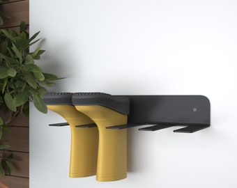 Wall-mounted Metal Boot Rack: Farmhouse Welly Storage UK