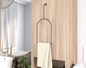 Black Metal Bathroom Towel Holder, Hand Towels Rack