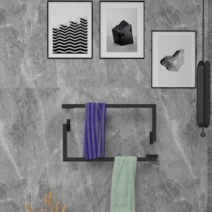 Modern Wall Mounted Towel Bar: Customizable Metal Towel Rail