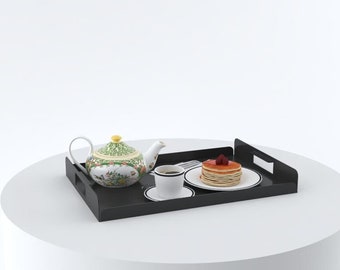 Personalized Metal Decorative Tray, Minimalist Custom Engraved Serving Tray, Housewarming Gift