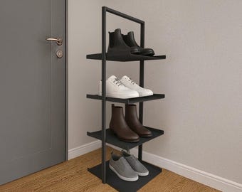Entryway Metal Shoe Rack, Hallway Shoe Storage Stand