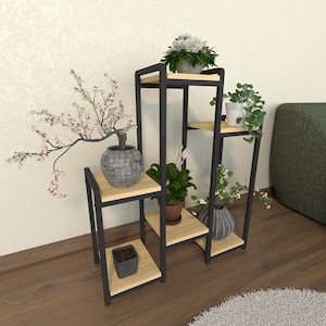 Suporte para plantas de vários níveis: suporte moderno para flores internas, decoração para casa