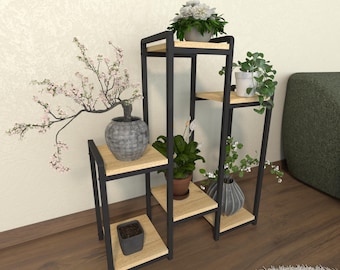 Soporte para plantas de varios niveles: moderno soporte para flores de interior, decoración del hogar