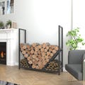 Metal Log Rack for Wood Storage, Firewood Holder, Wood Organizer, Farmhouse Decor