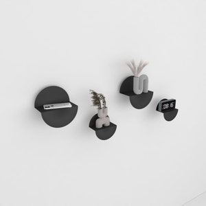 Minimalist Floating Display Shelf, Decorative Metal Circular Wall Shelf, Housewarming Gift