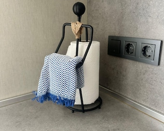 Human-Shaped Metal Paper Towel Holder: Modern Kitchen Decor