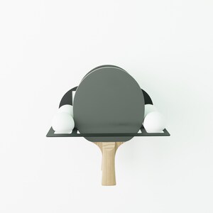 Modern Metal Ping Pong Paddle & Ball Rack: Wall-mounted Table Tennis ...