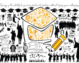GRADUATION SVG, Graduation Svg Bundle, Graduation Cap Svg, Graduation Silhouettes Svg, Graduation Files for Cricut, Class of 2024 Svg, PNG