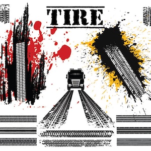 TIRE TRACK SVG, Tire Track Svg Bundle, Tire Svg, Tire Track Patterns, Mudding Tire Svg, Tire Track Cut Files for Cricut, Mud Svg Cut Files