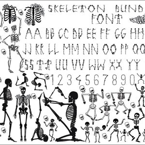 SKELETON BUNDLE Svg, Skeleton Svg, Skeletons Dancing Svg, Skeletons Halloween Svg, Skeleton Font Svg, Skeleton Silhouette Svg, Halloween Svg