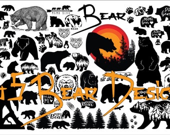 BEREN BUNDEL Svg, Bear Svg, Papa Bear Svg, Mama Bear Svg, Baby Bear Svg, Bear Silhouette Svg, Animal Svg, Bear Paw Svg, Bear Family Svg