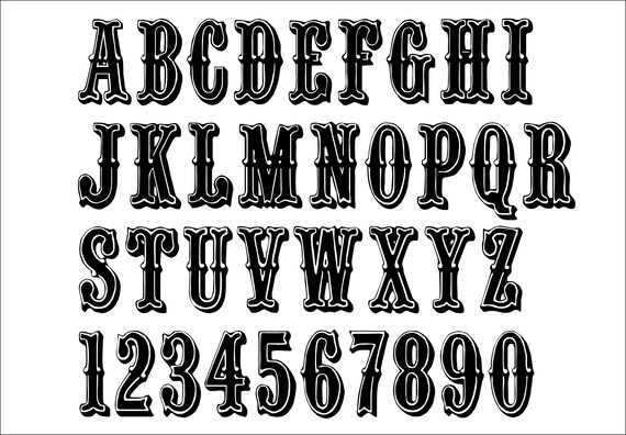 ウエスタンフォントSVG、ウエスタンアルファベットSVG、Cricut用