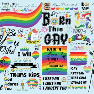 PRIDE SVG, Pride Bundle svg, LGBT svg, Gay svg, Regenbogen svg, Lesben svg, Gay Pride svg, Zitate svg, Lgbt svg, Cricut-Datei, Cut-Datei, Png