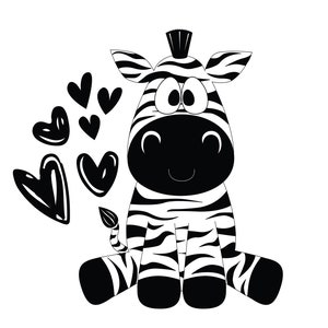 Zebra SVG - Cute Baby Zebra Svg - Cut file Cricut Silhouette - Jungle Safari Zoo Savanna Animal PNG - Baby Kids - Cute Animal Svg - Cute Svg
