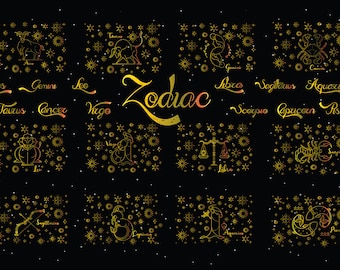 Paquete de símbolos del zodiaco en formato SVG, Horóscopo SVG, Signo del zodiaco SVG, Astrología, Astronomía, Colgante del zodiaco en formato SVG, Archivo para Cricut, Silhouette, Signos estelares en formato SVG