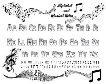Music Notes SVG Bundle, Music Notes Png Clipart, Musical Notes Vector, Digital Download For Circut