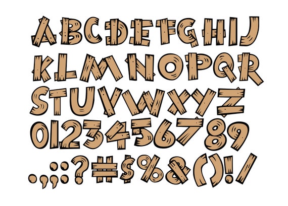 WOOD ALPHABET SVG Plank Alphabet Svg Wood Font Letters and