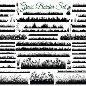 Grass Bundle Svg - Grass Svg - Wild Grass Svg - Grass Border Svg - Grass Svg Cut Files - Grass Svg Clipart - Grass Silhouette - Nature Svg