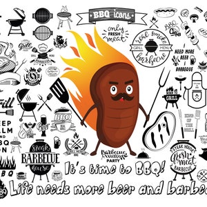 BARBEQUE BUNDLE svg, Grill Bundle svg, BBQ Cut Files svg, Grillen svg, Cricut - Silhouette, Barbeque lustig svg, Barbecue Logo svg, ClipArt