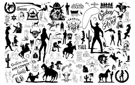 COWBOY BUNDLE SVG, Cowboy Svg, Cowboy hat svg, Cowboy Cut Files For Silhouette,Western Svg, Guns Cowboy Svg,Cowboy Clipart,Cowboy Boots Svg