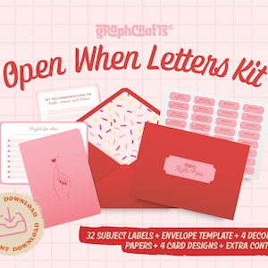 Regalo de San Valentín de último minuto abierto cuando carta Regalo de larga distancia Descarga instantánea
