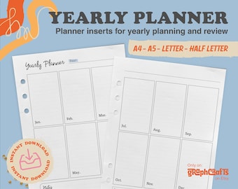 2022 jaarkalender afdrukbaar, jaarplanner 2022, jaarplanner 2022 afdrukbaar,2022 Planner Inserts Printable. Jaarplanner PDF