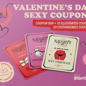 Naughty Love Coupons, Sex Coupons, Sexy Coupons, Sexy Love Coupon, Dirty Love Coupons, Printable