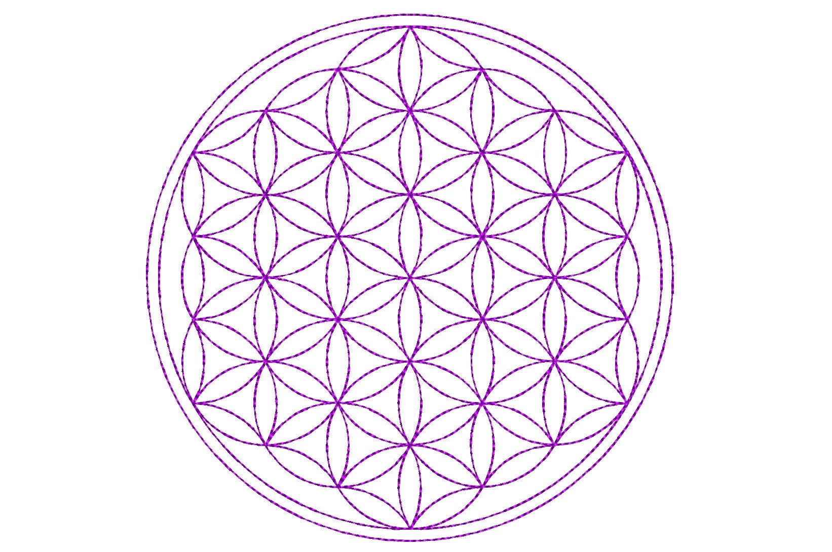 Flower of Life Machine Embroidery Design Machine Embroidery - Etsy UK