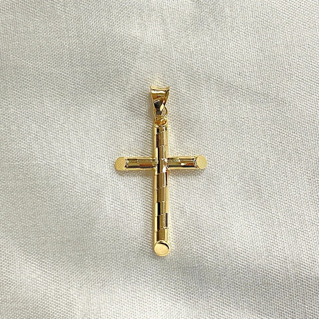 Real 14K Yellow Gold Classic Design Cross Pendant Religious Medium Size ...
