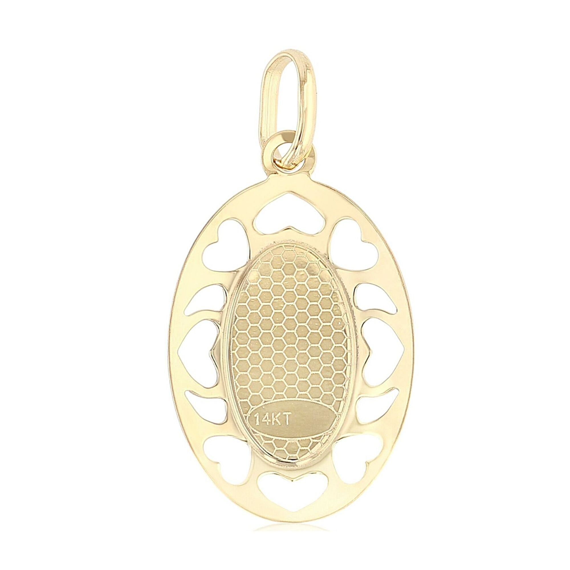 14K Real Yellow Gold Religious Our Lady of Guadalupe Virgin Mary Enamel ...
