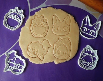 Formine per biscotti Studio Ghibli - set totoro e ponyo, ritagli di pasta per i fan degli anime, regalo da cucina unico