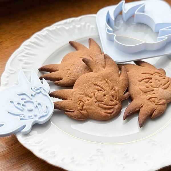 Emporte-pièce goku, découpe biscuit dragon ball, accessoire cuisine anime, cadeau fan manga