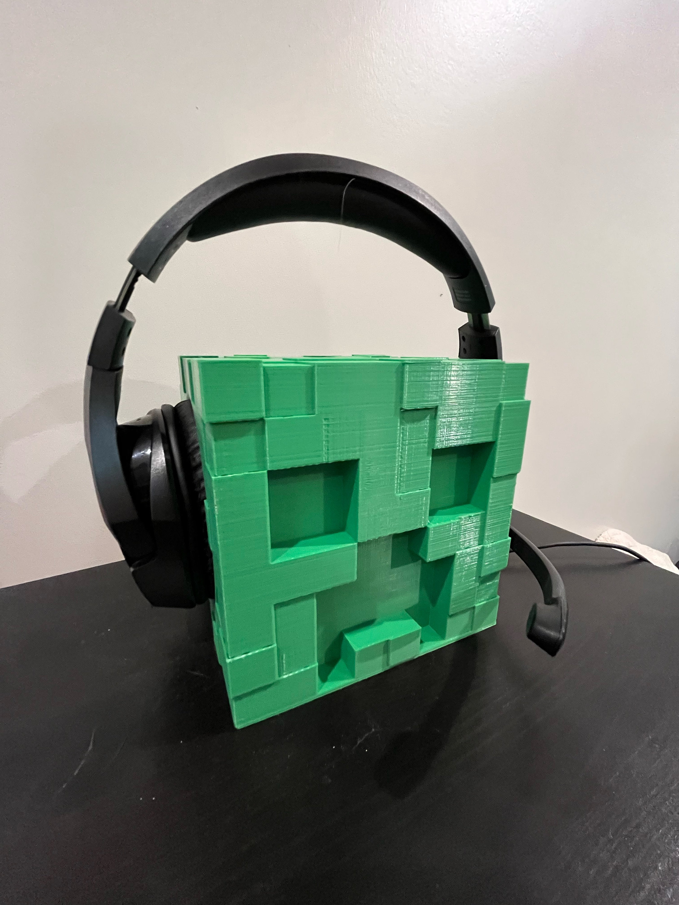 Minecraft Creeper Helmet Holder Minecraft Headset Stand Etsy