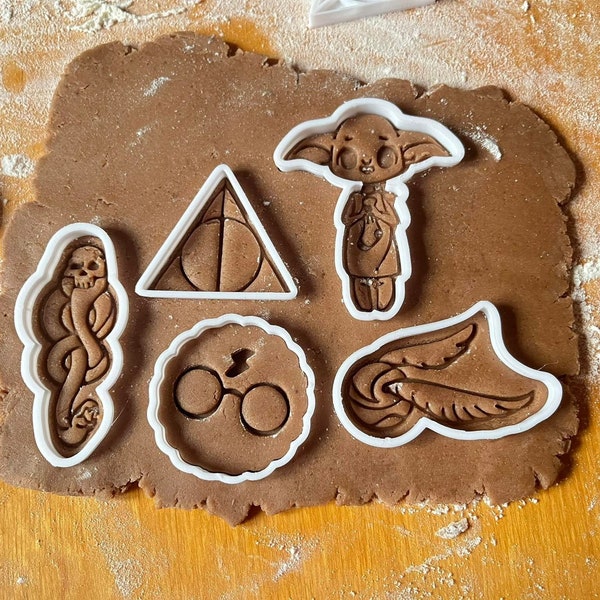 Accessoires de cuisine legacy hogwarts & personnages harry potter, ensemble de coupe-biscuits en plastique