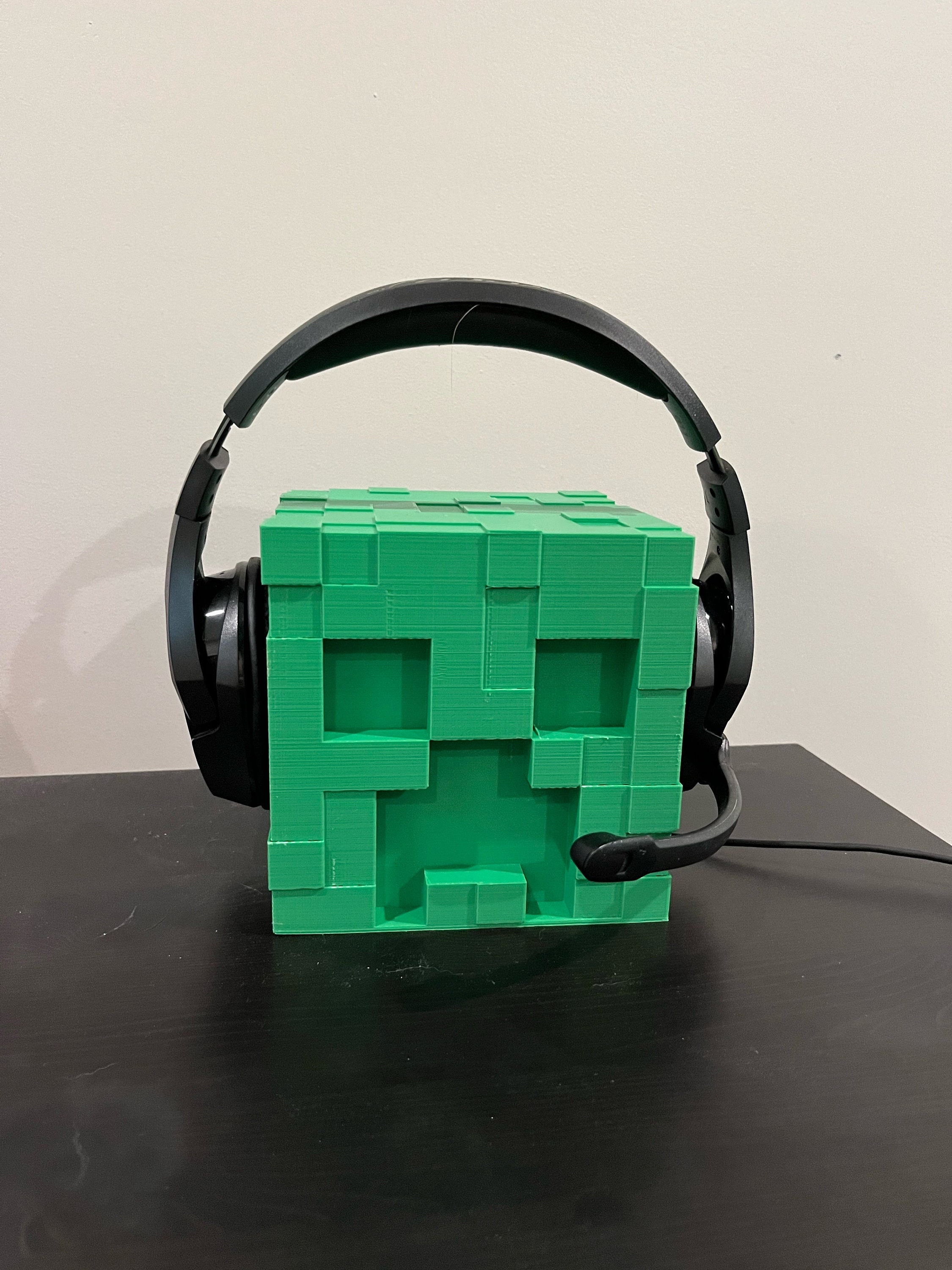 Minecraft Creeper Helmet Holder Minecraft Headset Stand Etsy