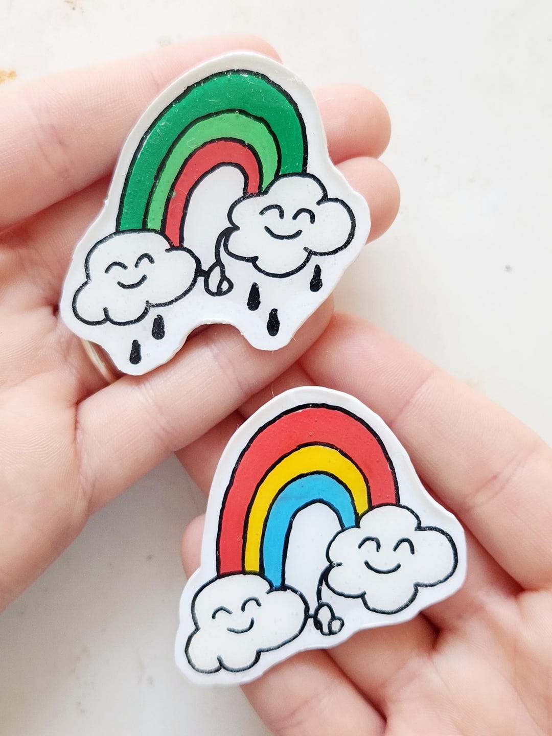 Rainbow 2 Pc Magnets - Etsy