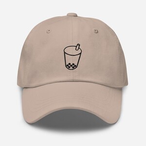 Boba Dad hat - Boba Hat - Boba Milk Tea Hat - Boba Minimalist Hat - Milk Tea Hat - Simple Hat Boba Cap - Bubble Tea Hat - Boba Gifts
