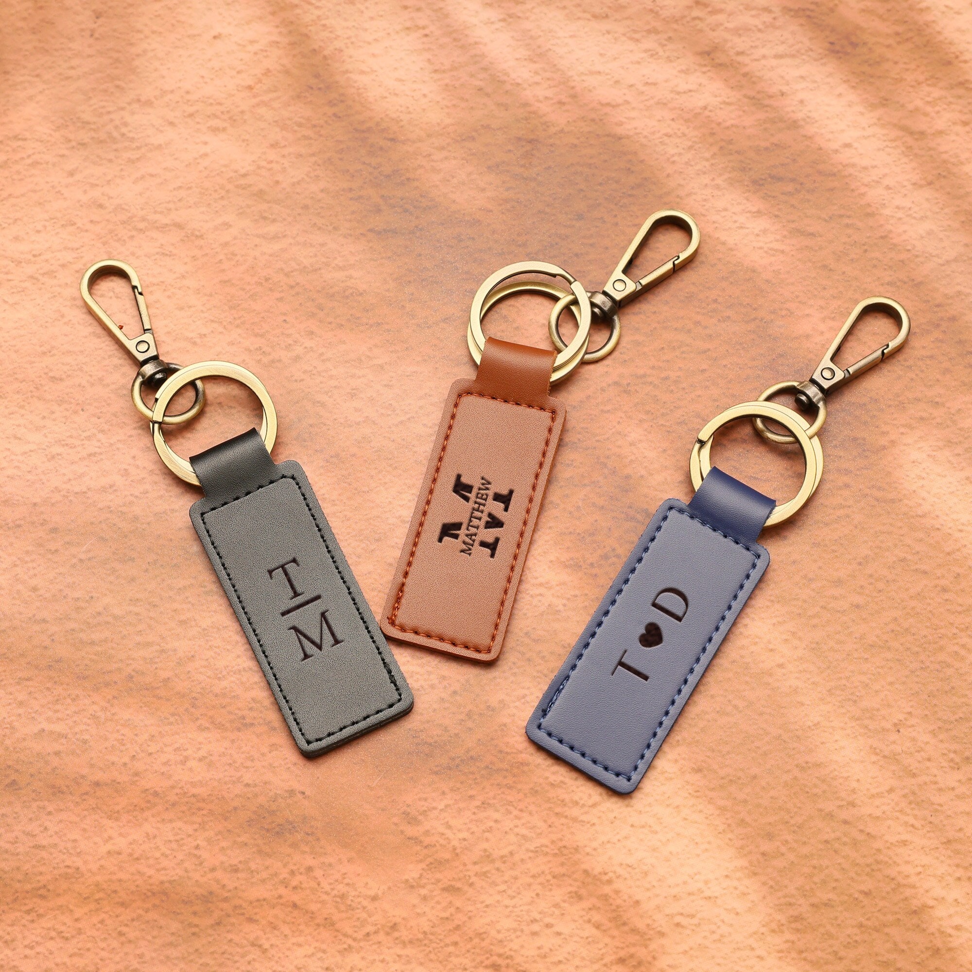Personalized Leather Keychain, Customized Keychain, Drive Safe Boyfriend Keychain, Birthday Gifts for Boyfriend, Fathers Day Gift