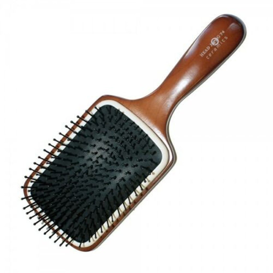 Round Hair Brush Ceramic Wooden Handle Head Jog Hair Tools Eco Etsy