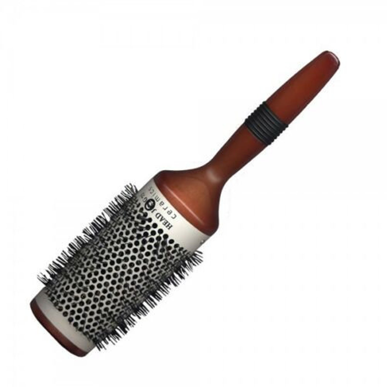 Round Hair Brush Ceramic Wooden Handle Head Jog Hair Tools Eco Etsy