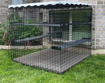 Catio 48" X 48" X 46" Indoor & Outdoor Cat Enclosure, Pet Enclosure, Cat Furniture, Pet Furniture