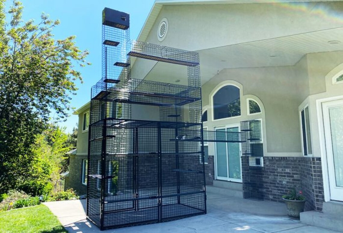 11piece Backyard Jungle Catio Indoor & Outdoor Cat Enclosure, Pet Enclosure, Cat Furniture, Pet