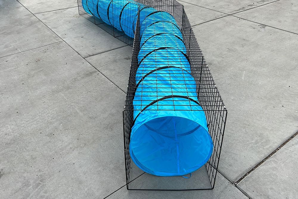 192 X 24 X 28 Tall Wire Dogio Tunnel With 16' Tunnel & 45 Degree Turn ...