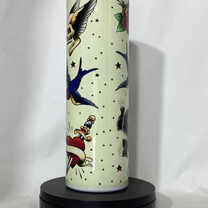 30oz Sublimated Custom Tumbler -Traditional Tattoo Design