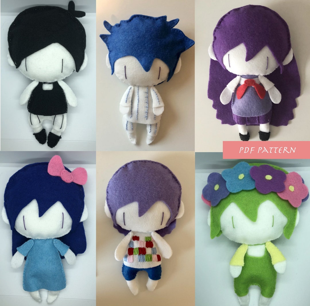 Omori Fanart Plushies Felt Pattern Omori Plush Omori Kel Omori Basil Omori  Aubrey Omori Mari Omori Hero Flower Boy Pattern 