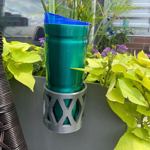 3D Printed Cup Holder | Bunk Bed | Dorm | Patio | Hanging Cup Holder | Designed for intensive use.