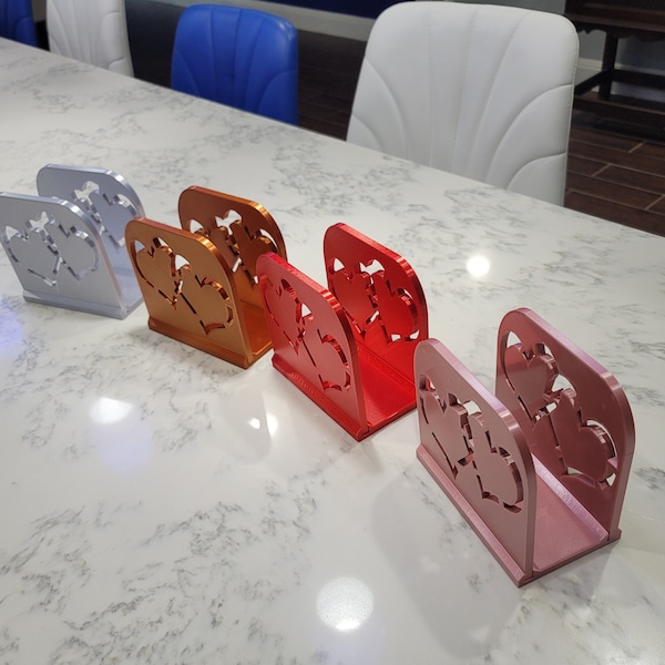 Double Heart Napkin Holder. 3D Printed Valentine's Décor.  Pick your favorite color. Stunning and Eye Catching
