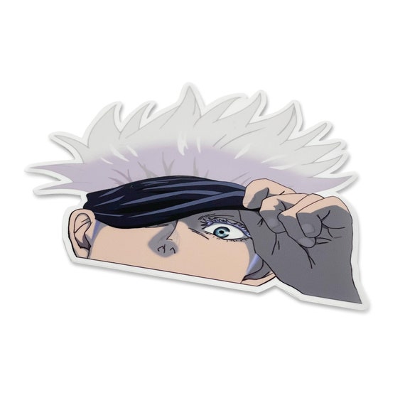 Jujutsu Kaisen Gojo Satoru Peeking Sticker Etsy Jujutsu Kaisen Gojo Satoru Peeking Sticker Etsy